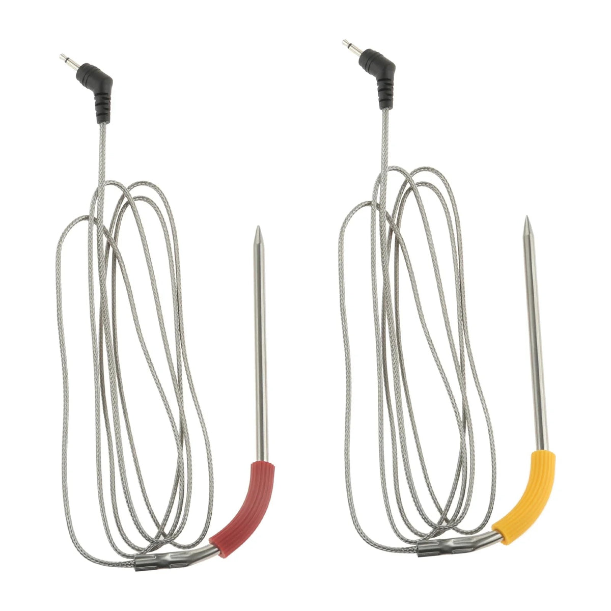 Stainless Steel Grill Temperature Probe Kit, 2-Piece, for Weber iGrill mini, 2 and 3 - Red and Yellow