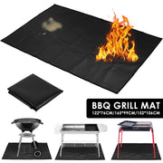 BBQ Under Grill Mat, Fireproof Fibreglass Protective Floor Mat, 3 Sizes