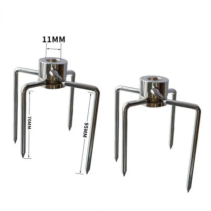 Rotisserie BBQ Forks, Metal Meat Spikes, Silver, Approx. 145 x 85 x 105mm
