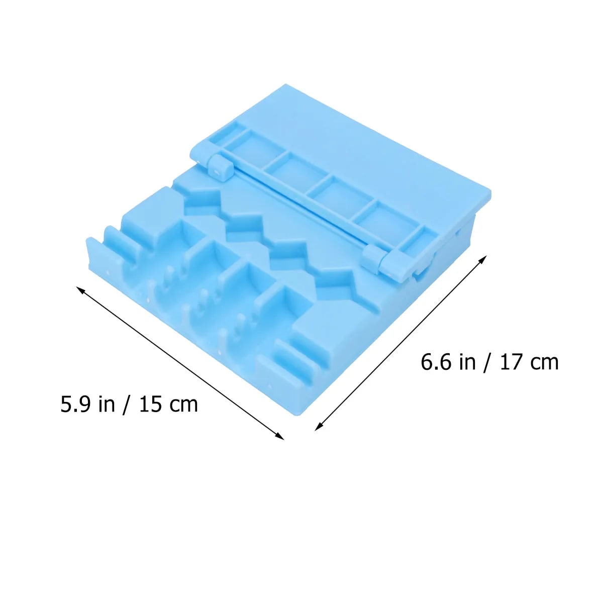 Blue PP Meat Skewer Maker, 17 x 15 cm BBQ Kebab Tool