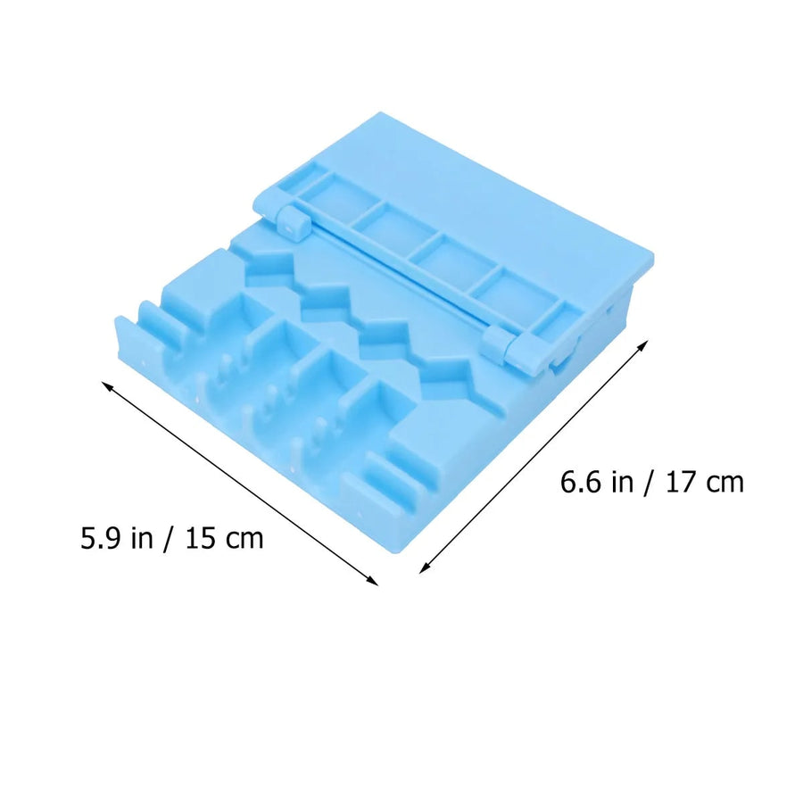 Blue PP Meat Skewer Maker, 17 x 15 cm BBQ Kebab Tool