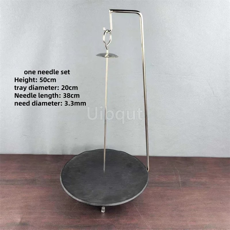 Metal Kebab Barbecue Rack with Skewer Stand and Serving Tray, B4131 - 11