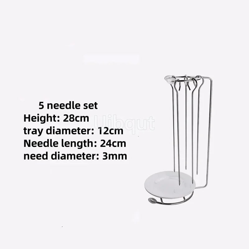 Metal Kebab Barbecue Rack with Skewer Stand and Serving Tray, B4131 - 3
