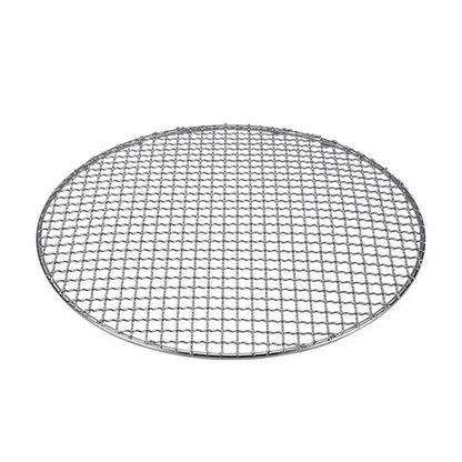 Round Stainless Steel Grill Rack, Reusable BBQ Cooking Mesh, 24-40cm