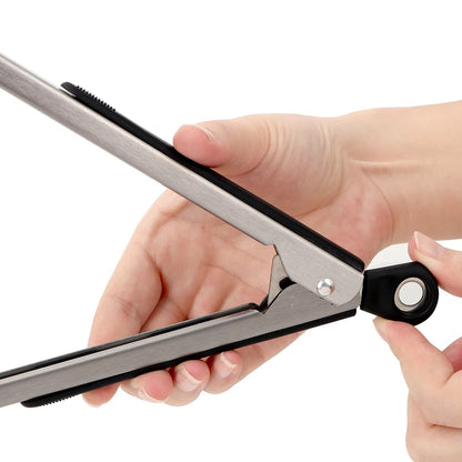 Stainless Steel BBQ Tongs 450mm Grill, Barbecue and Kitchen Tongs