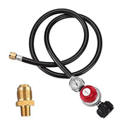 Propane Regulator with Gauge and 4ft Hose, Adjustable 0-30 PSI