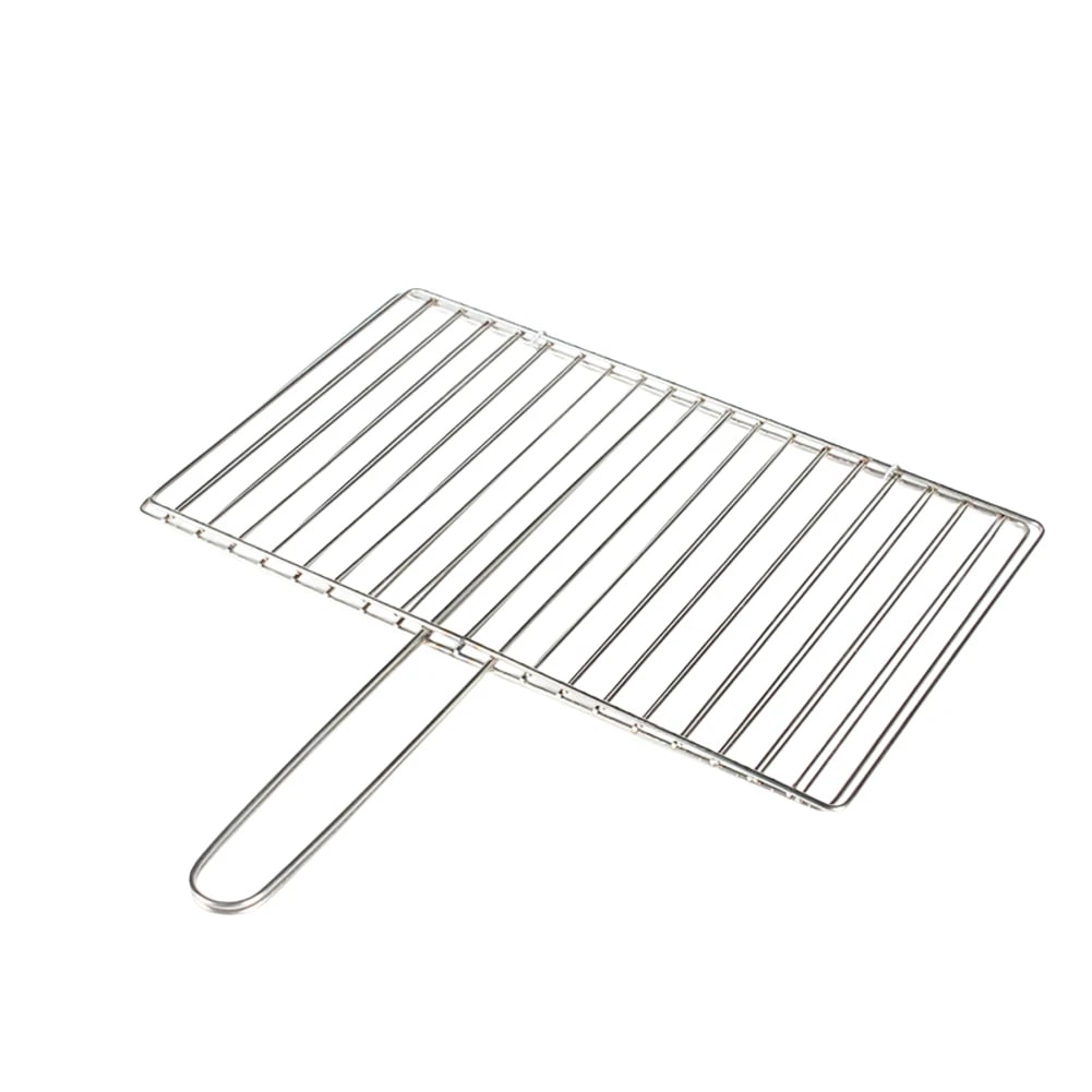 Stainless Steel BBQ Grilling Basket for Fish and Meat, Foldable, 24 x 35cm or 24 x 39cm - vertical bar 24x35cm