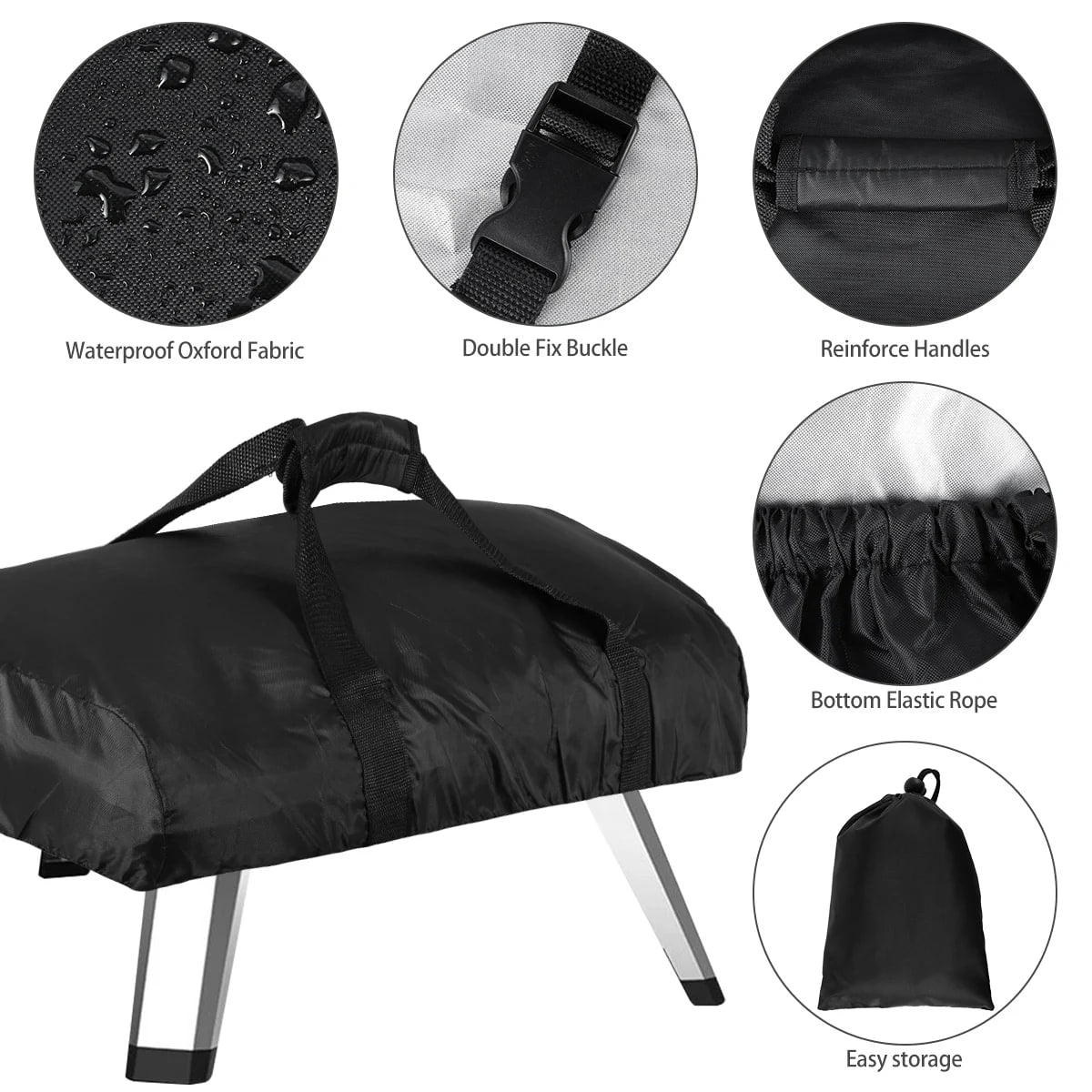 Outdoor Pizza Oven Cover, 420D Oxford Fabric, Waterproof, Black, for Koda 12 or Koda 16