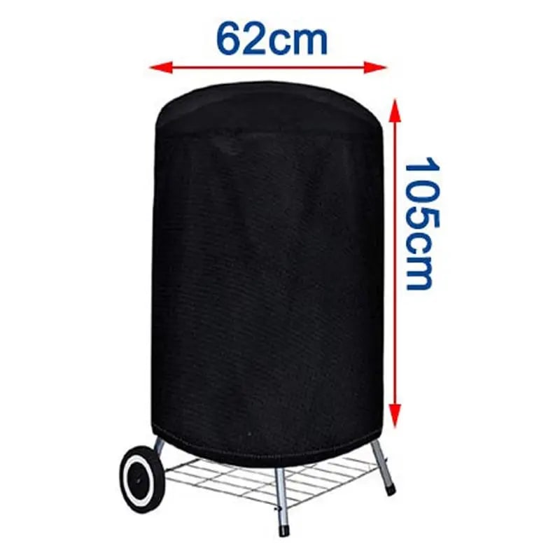 BBQ Grill Cover, 210D Oxford Cloth Waterproof Outdoor Cover, 5 Sizes - 62x105cm