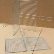 Metal BBQ Grill Basket Clip, Silver Heat-Resistant Vegetable Basket, 3 Size Options