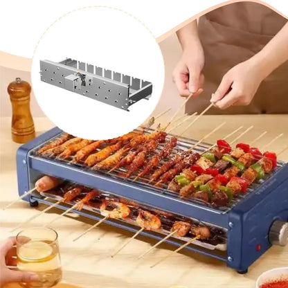 Automatic Rotating BBQ Grill Bracket Adjustable Stainless Steel 45cm