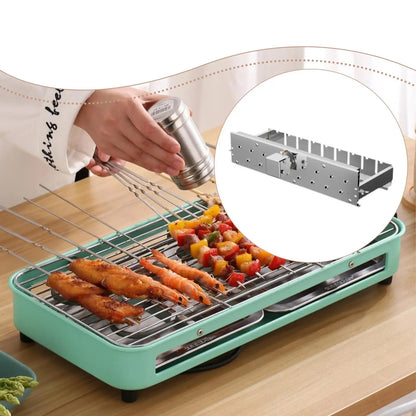 Automatic Rotating BBQ Grill Bracket Adjustable Stainless Steel 45cm