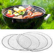 Round Metal Mesh BBQ Grill Basket for Fish and Vegetables, 26.5cm or 29.5cm