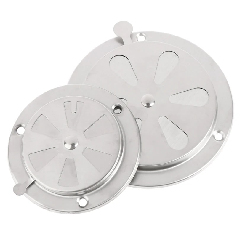 Adjustable Round Louver Vent Grille for BBQ Grill, Smoker and Stove, 95mm or 125mm