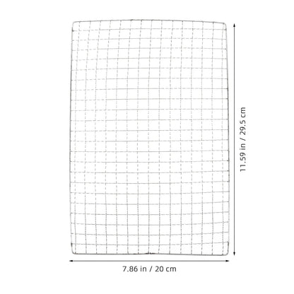 5-Piece BBQ Grilling Mesh Mats, Silver, 29.5 x 20cm