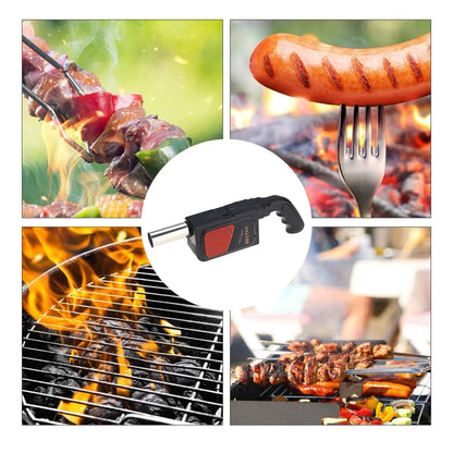 Portable Electric BBQ Blower Fan, Black, 4 × AA Battery Powered