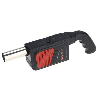 Portable Electric BBQ Blower Fan, Black, 4 × AA Battery Powered