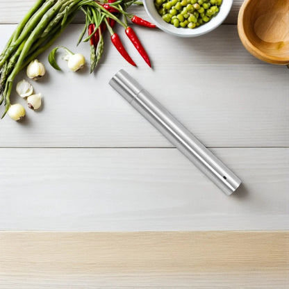 ROSENICE Stainless Steel BBQ Skewer Storage Tubes, 2 Pack, Silver, 40.5cm