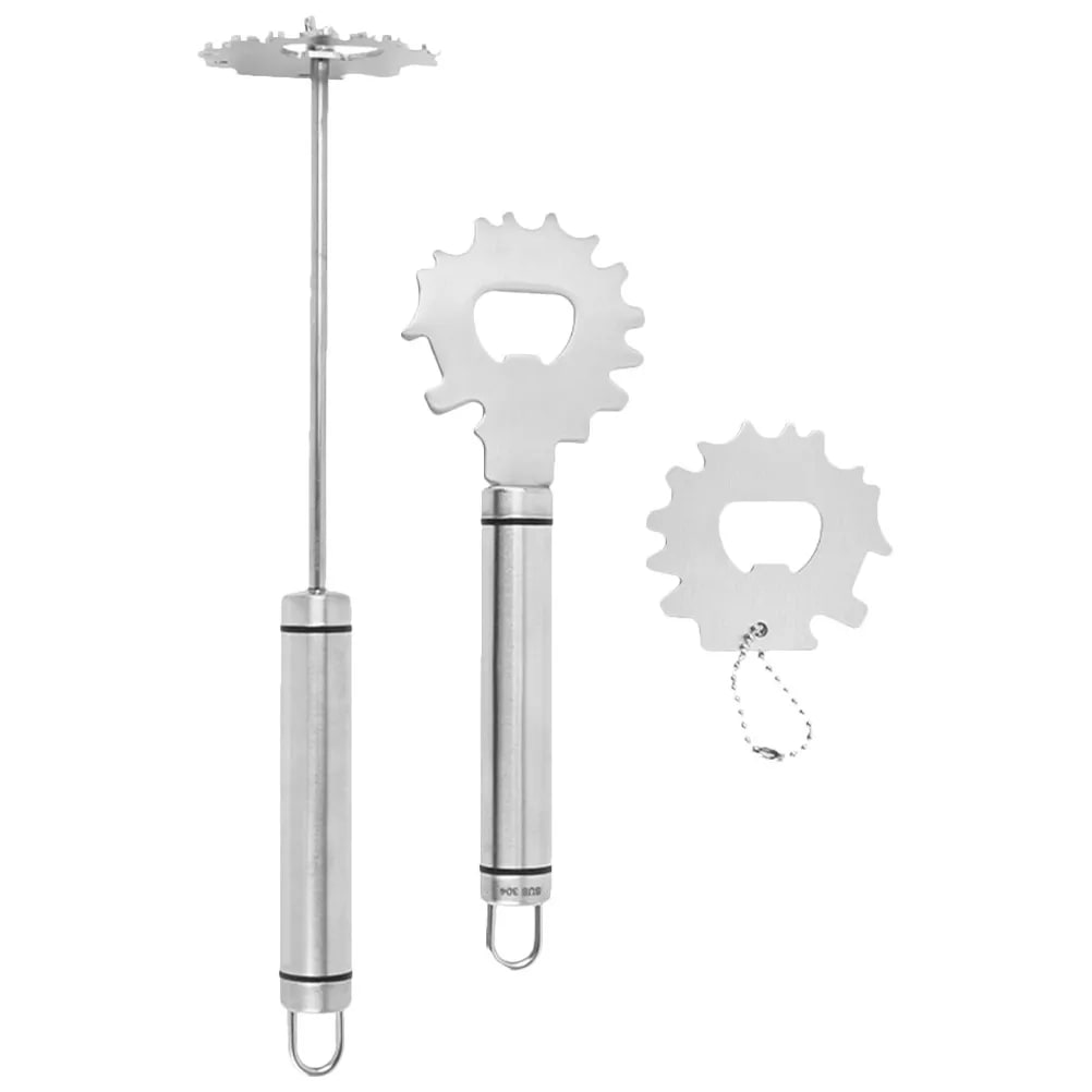 3-Piece BBQ Grill Cleaner Scraper Set, Silver, 29cm and 19.5cm