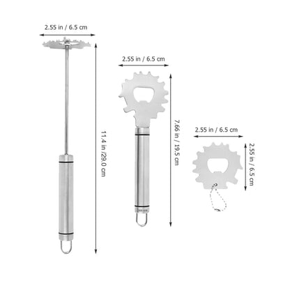 3-Piece BBQ Grill Cleaner Scraper Set, Silver, 29cm and 19.5cm