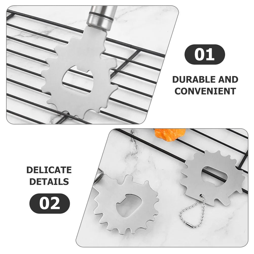 3-Piece BBQ Grill Cleaner Scraper Set, Silver, 29cm and 19.5cm