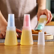 Silicone BBQ Basting Brush with Oil Bottle, 12 x 5cm, Blue, Green, Pink or Red