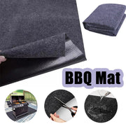 BBQ Grill Mat Fire-Resistant Rubber Floor Protector, Dark Grey, 10 Sizes