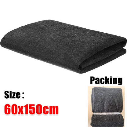 BBQ Grill Mat Fire-Resistant Rubber Floor Protector, Dark Grey, 10 Sizes - 60x150cm