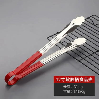 Stainless Steel Food Tongs for Barbecue and Kitchen Cooking, 23cm to 47cm - 31cm