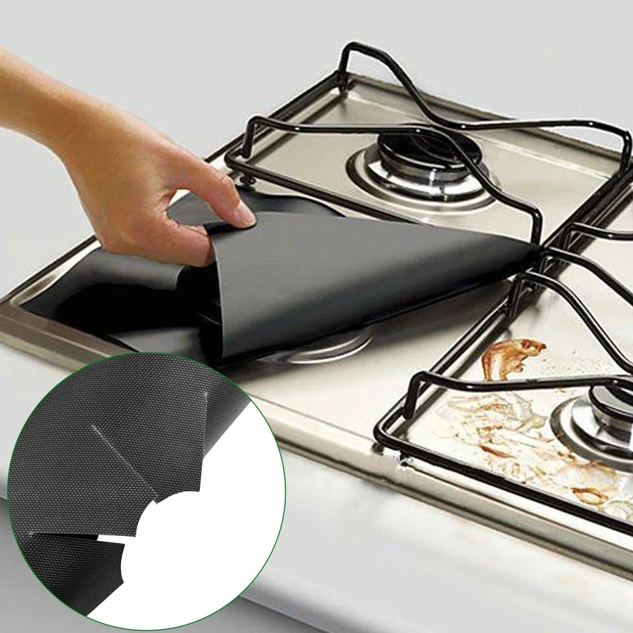 Gas Hob Protector Mat, Cut-to-Size Washable Stove Cover, 1 or 4 Pack