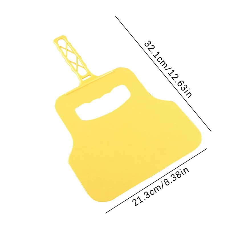 Manual BBQ Fan, Handheld Plastic Barbecue Blower, 32.1 x 21.3cm - Yellow