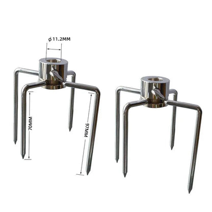 Rotisserie Meat Forks, Stainless Steel, 4-Prong, 2 Pack for 1/2-Inch Square Spit Rods