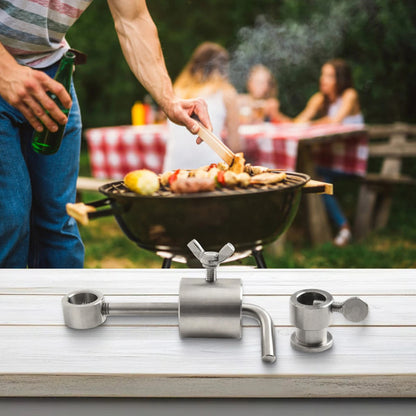Stainless Steel BBQ Rotisserie L-Shaped Bar Weight Balancer 110 mm