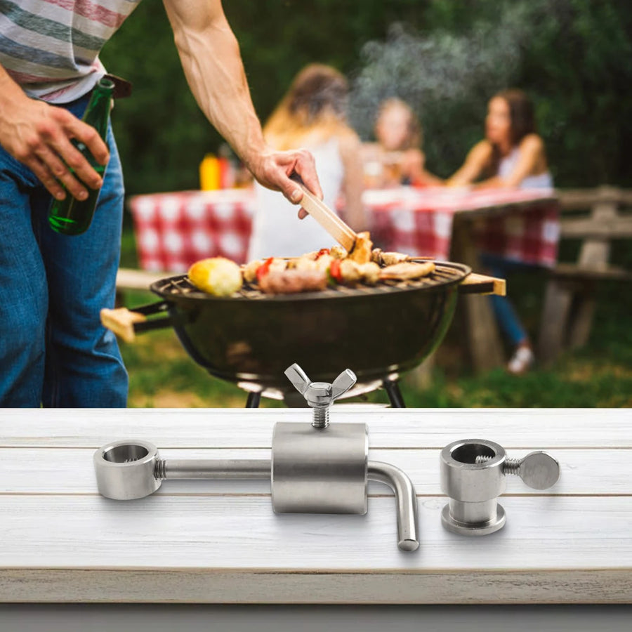Stainless Steel BBQ Rotisserie L-Shaped Bar Weight Balancer 110 mm