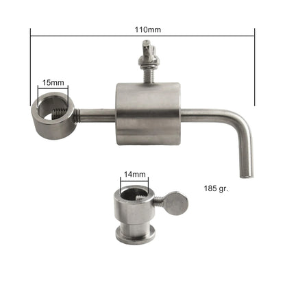 Stainless Steel BBQ Rotisserie L-Shaped Bar Weight Balancer 110 mm