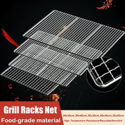 Iron Wire Barbecue Grill Rack Grid, Reusable Nonstick, 5 Sizes