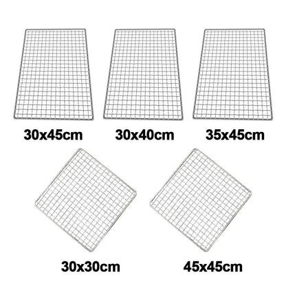 Iron Wire Barbecue Grill Rack Grid, Reusable Nonstick, 5 Sizes