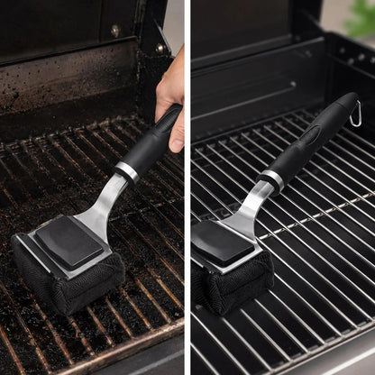 Kesoto Bristle-Free BBQ Grill Brush with Scraper, Stainless Steel, 42cm