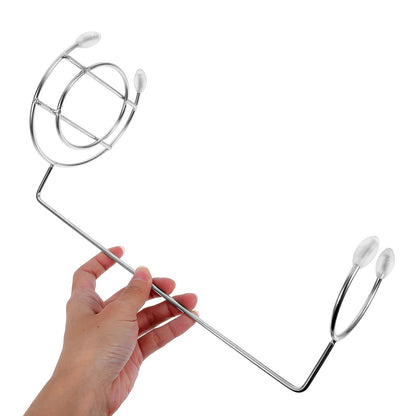 BBQ Hanging Skewer Rack Set, Stainless Steel Hangers with Drip Plates, 28cm