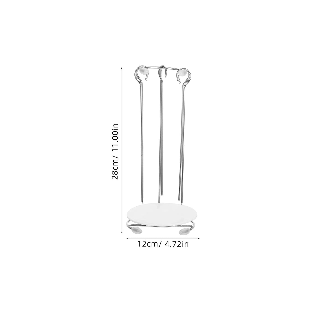 BBQ Hanging Skewer Rack Set, Stainless Steel Hangers with Drip Plates, 28cm