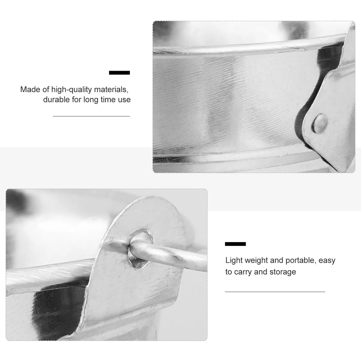 BBQ Grease Bucket for Oil and Drips, Plastic, Silver, 15 x 14 x 14cm, ROSENICE