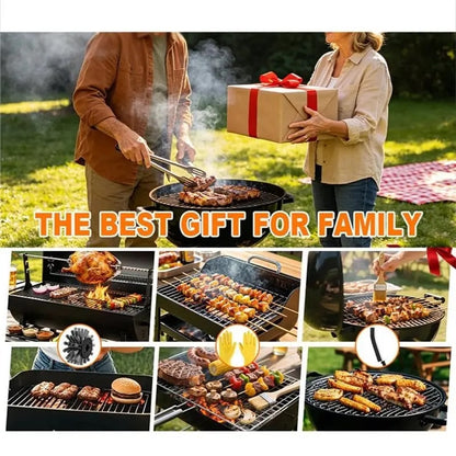 Rechargeable Electric BBQ Grill Brush with Long Handle, Black Metal and Plastic