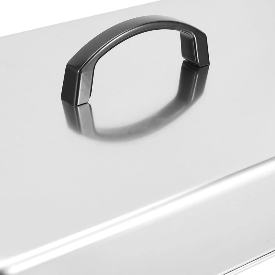 Rectangular Stainless Steel Griddle Basting Dome Cover 43 x 28 x 6.5cm
