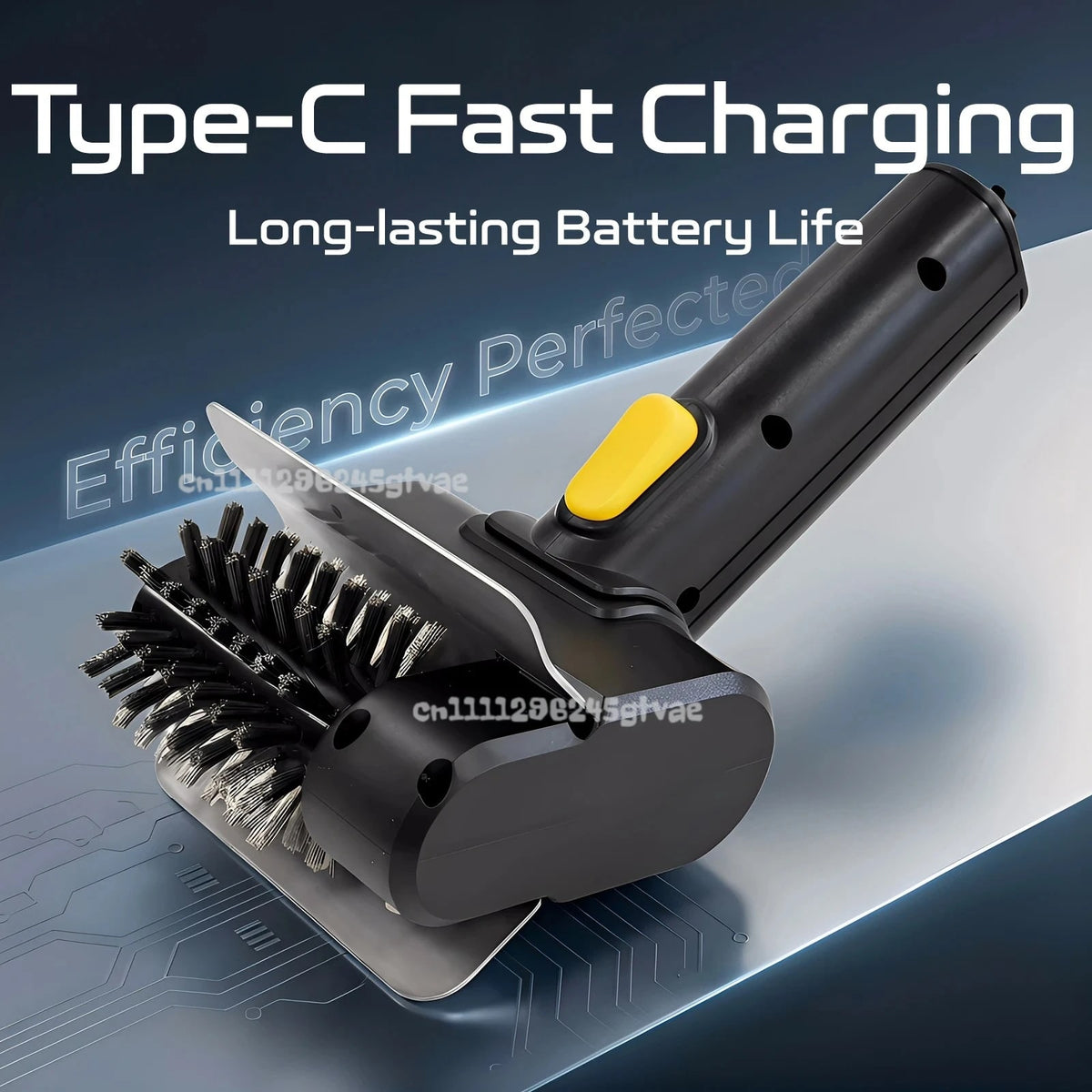 Cordless Electric BBQ Cleaning Brush with Roller Brush and Scraper