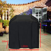BBQ Grill Cover for Gas Barbecues, Waterproof Black Oxford Fabric, 4 Sizes