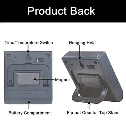 Digital Meat Thermometer with Stainless Steel Probe, BBQ Grill and Oven Timer