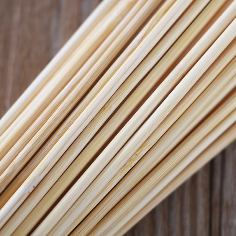 Bamboo BBQ Skewers 40cm x 4mm, Flat Shish Kebab Sticks, 100, 200 or 300 Pack