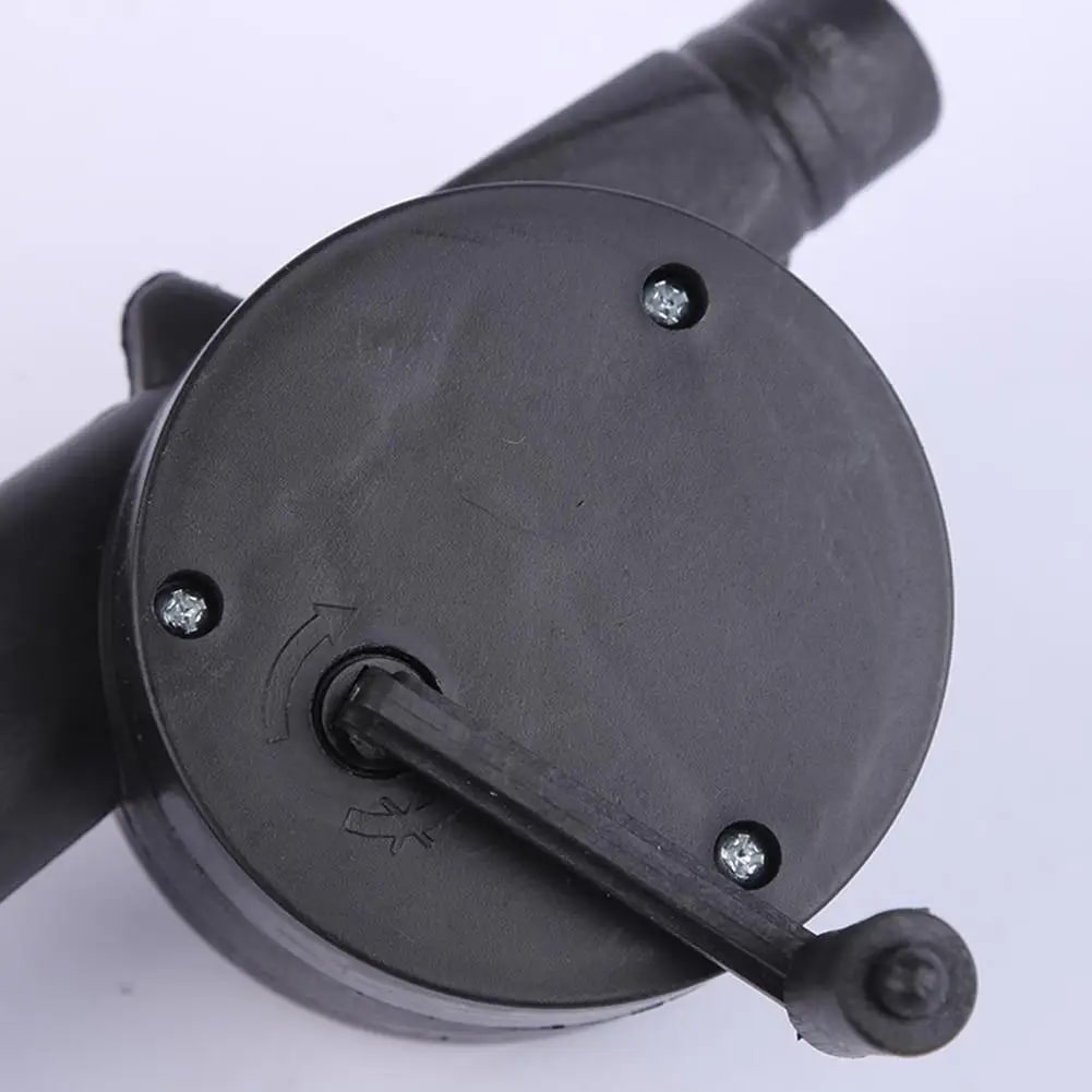 Hand-Cranked BBQ Air Blower Metal Fire Bellows 25cm Black