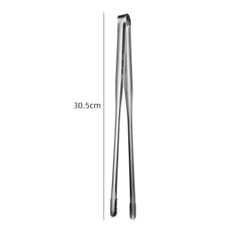 304 Stainless Steel BBQ Tongs, Serrated Food Grippers, S, M or L