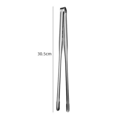 304 Stainless Steel BBQ Tongs, Serrated Food Grippers, S, M or L